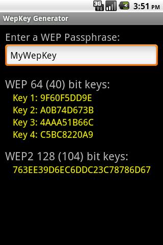 WepKey Generator Android Tools