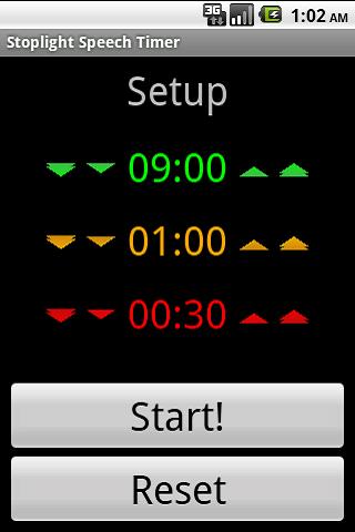The Stoplight Speech Timer Android Tools