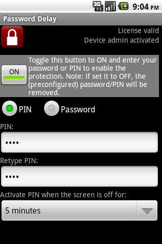 Password Delay Android Tools