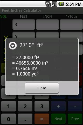 Feet Inches Calculator Android Tools