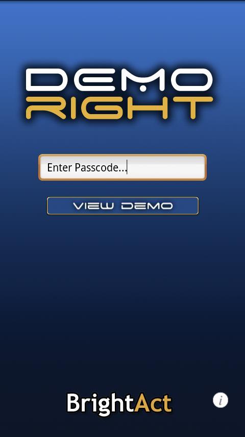 DemoRight : mobile apps demos Android Tools