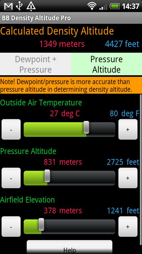BB Density Altitude Tool Free Android Tools