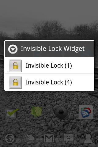 Invisible Lock Widget