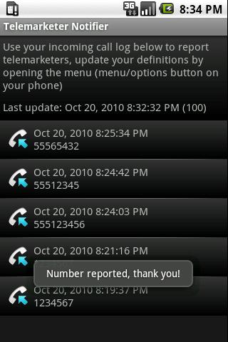 Telemarketer Notifier (Beta) Android Tools