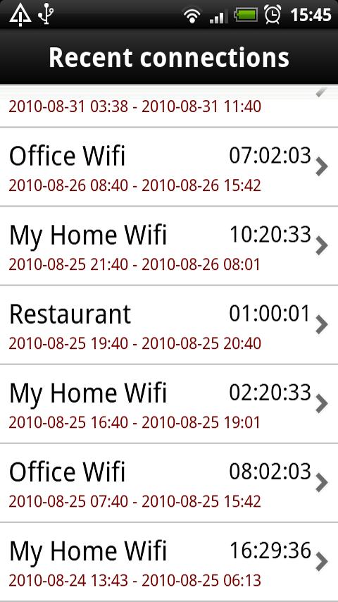 Wifi history Android Tools
