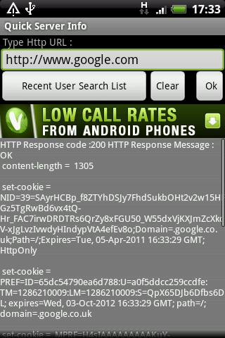 Quick Http Server Info Android Tools