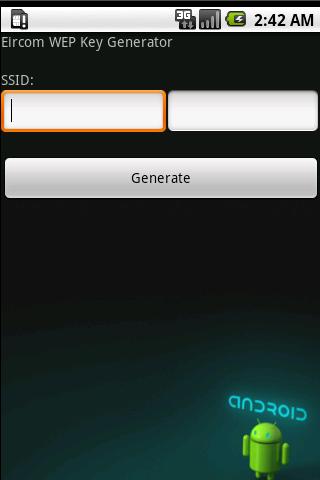 Eircom WEP Key Generator Android Tools