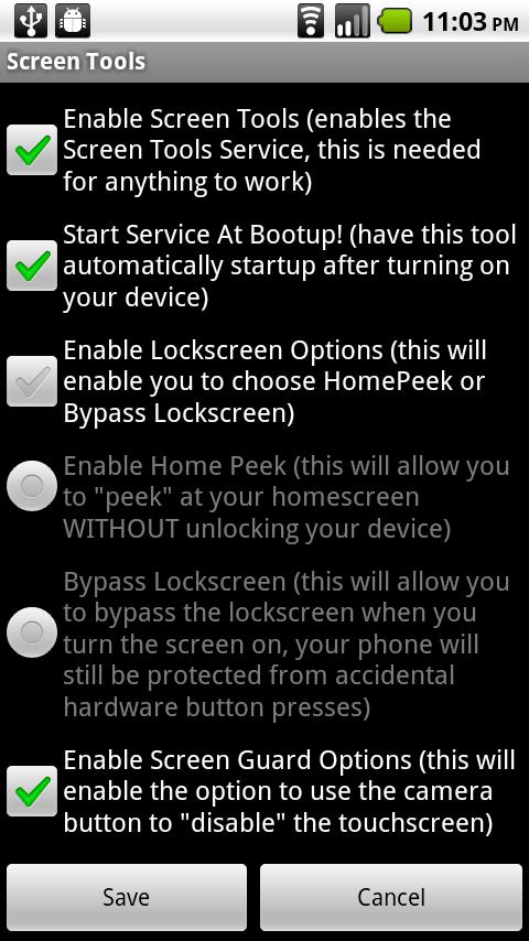 Screen Tools (& Lock Tools) Android Tools
