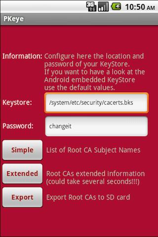 PKeye – Public Key Eye Android Tools