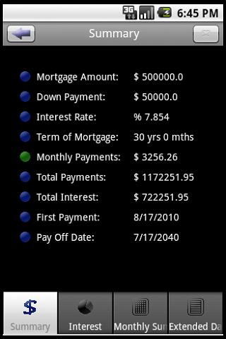 Mortgage/Credit Card Calc Android Tools
