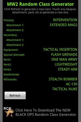 MW2 Random Class Generator Android Tools