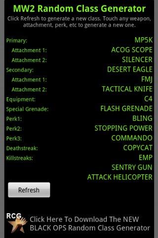 MW2 Random Class Generator Android Tools