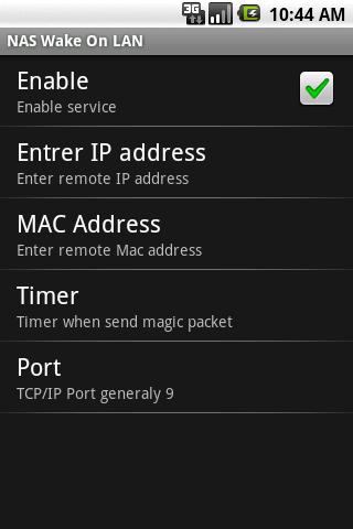 NAS Wake On LAN Android Tools