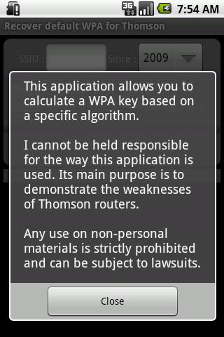 Wpa recovery for thomson Android Tools