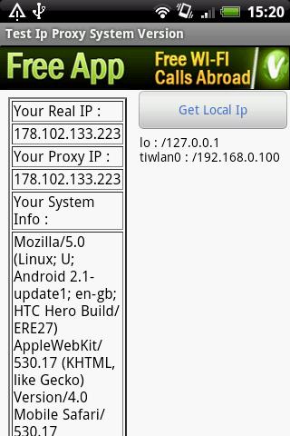 Test Ip Proxy System Version Android Tools