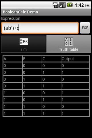 BooleanCalc Demo Android Tools