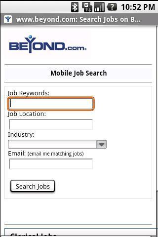 Search Jobs on Beyond.com Android Tools