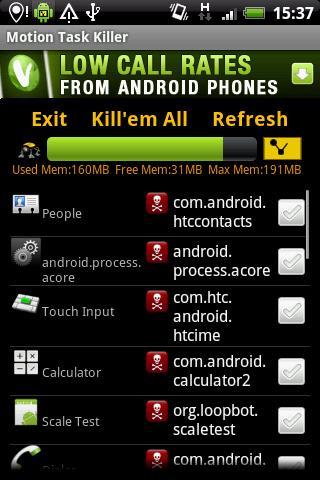 Motion Task Killer Android Tools
