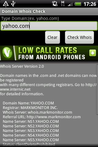 Domain Whois Check Android Tools
