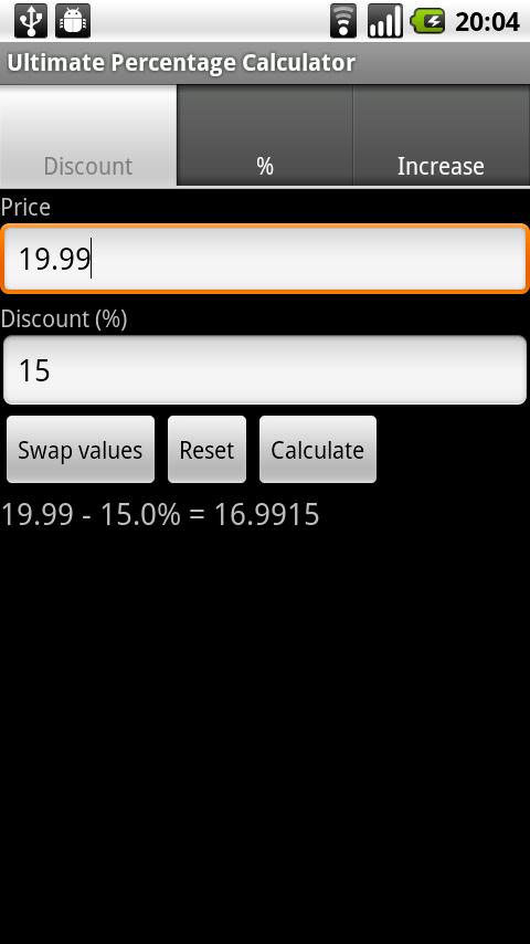 Ultimate Percentage Calc. Free Android Tools
