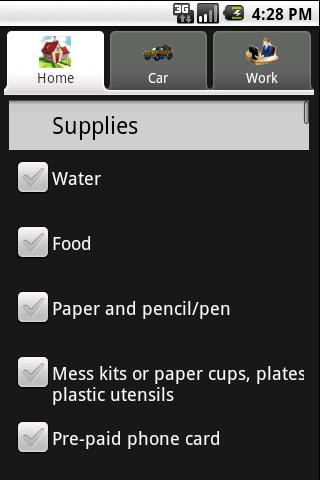 Emergency Kit Organizer Android Tools