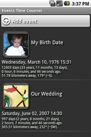 Events Time Counter Android Tools