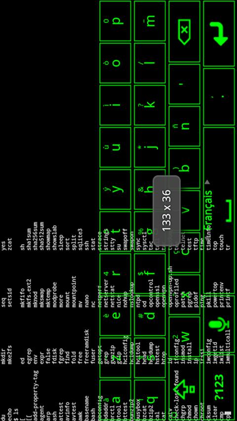 Transparent skin Green Android Tools