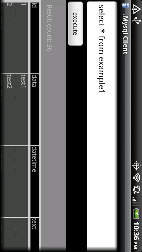 MySQL Client Trial Android Tools