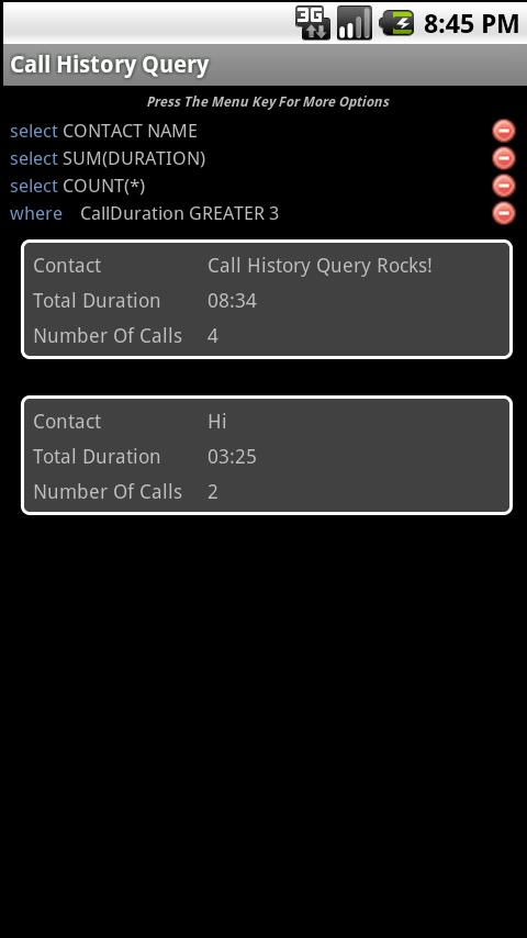 RD Call History Query Android Tools