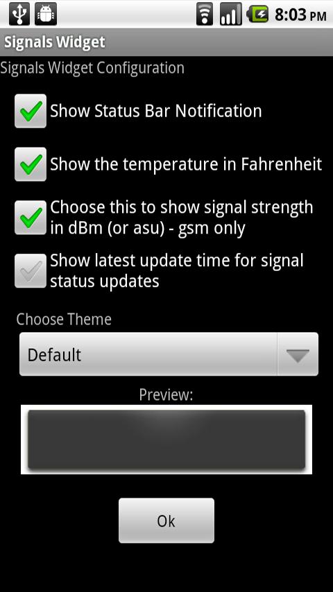 Signals Widget Android Tools
