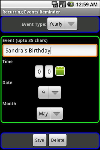 Recurring Events Reminder Android Tools