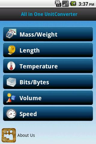 All in one unit converter Android Tools