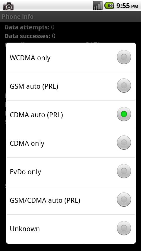 Testing Menu Android Tools