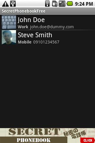 Secret Phonebook Free Android Tools