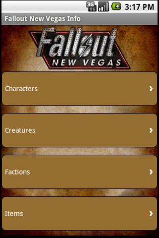 Fallout: New Vegas Info Android Tools