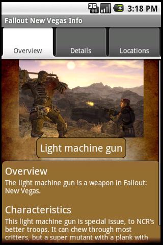 Fallout: New Vegas Info Android Tools