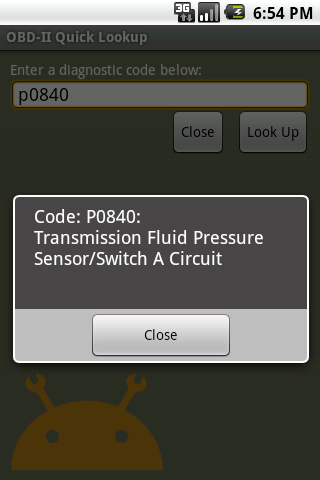 OBD-II Quick Lookup Android Tools