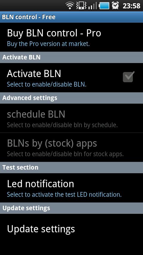 BLN control – Free Android Tools