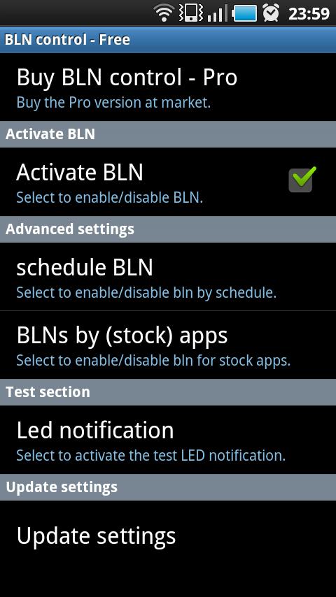 BLN control – Free Android Tools