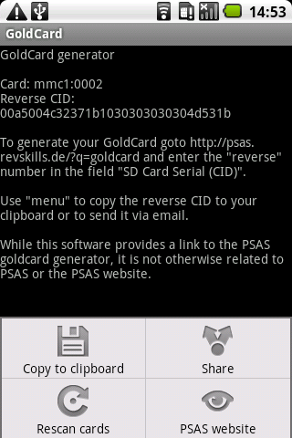 GoldCard Helper Android Tools