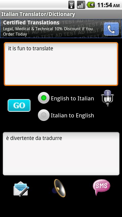 Italian Translator/Dictionary Android Tools