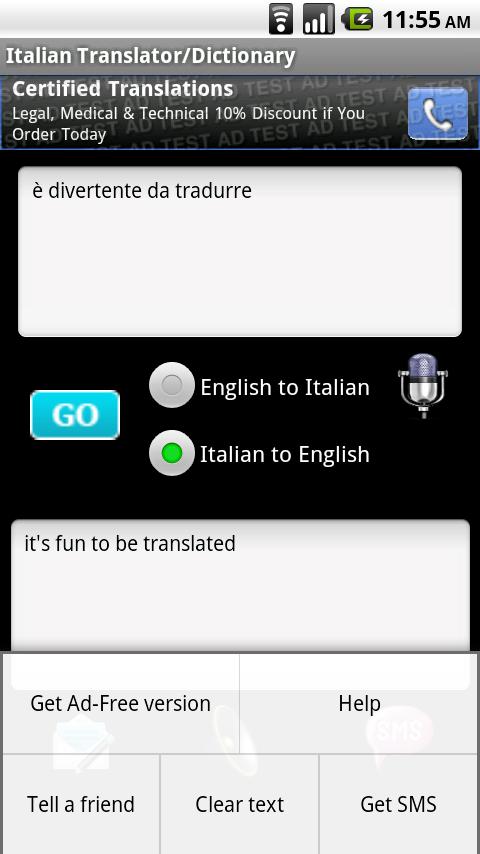 Italian Translator/Dictionary Android Tools