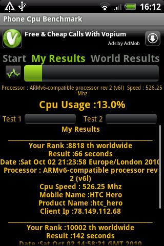 Phone Cpu Benchmark Android Tools