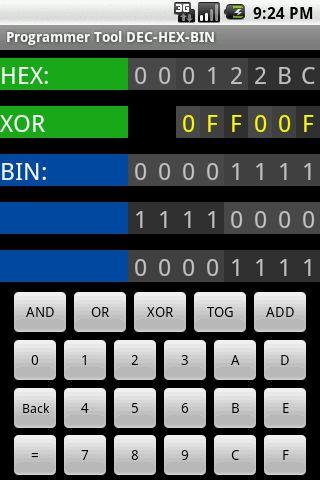 Programmer Tool DEC-HEX-BIN Android Tools