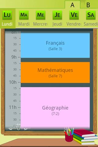 Emploi du temps Android Tools