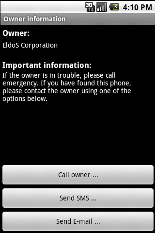 OwnerInfo Widget Android Tools