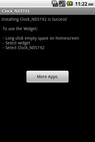 Widget Clock_NDS192 Android Tools