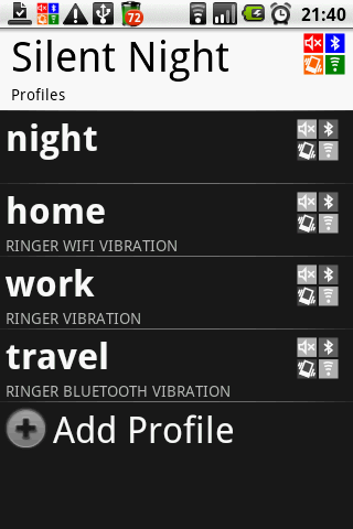 Silent Night Profile Switcher Android Tools