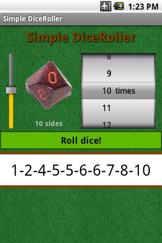 Simple DiceRoller Android Tools