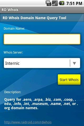 RD Whois Android Tools